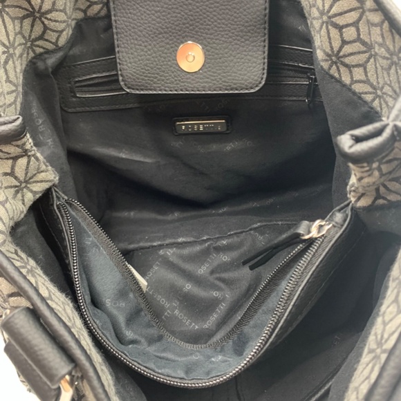 Rossetti shoulder/satchel in a black and grey geometric jacquard pattern - Picture 11 of 12